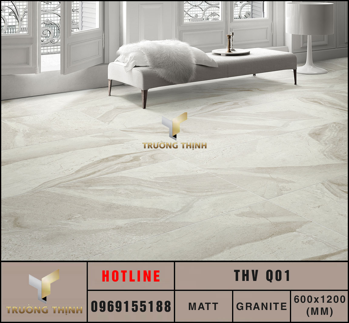 Gạch ốp lát granite 600x1200 Eurotile Thạch Vũ THV Q01 vân đá