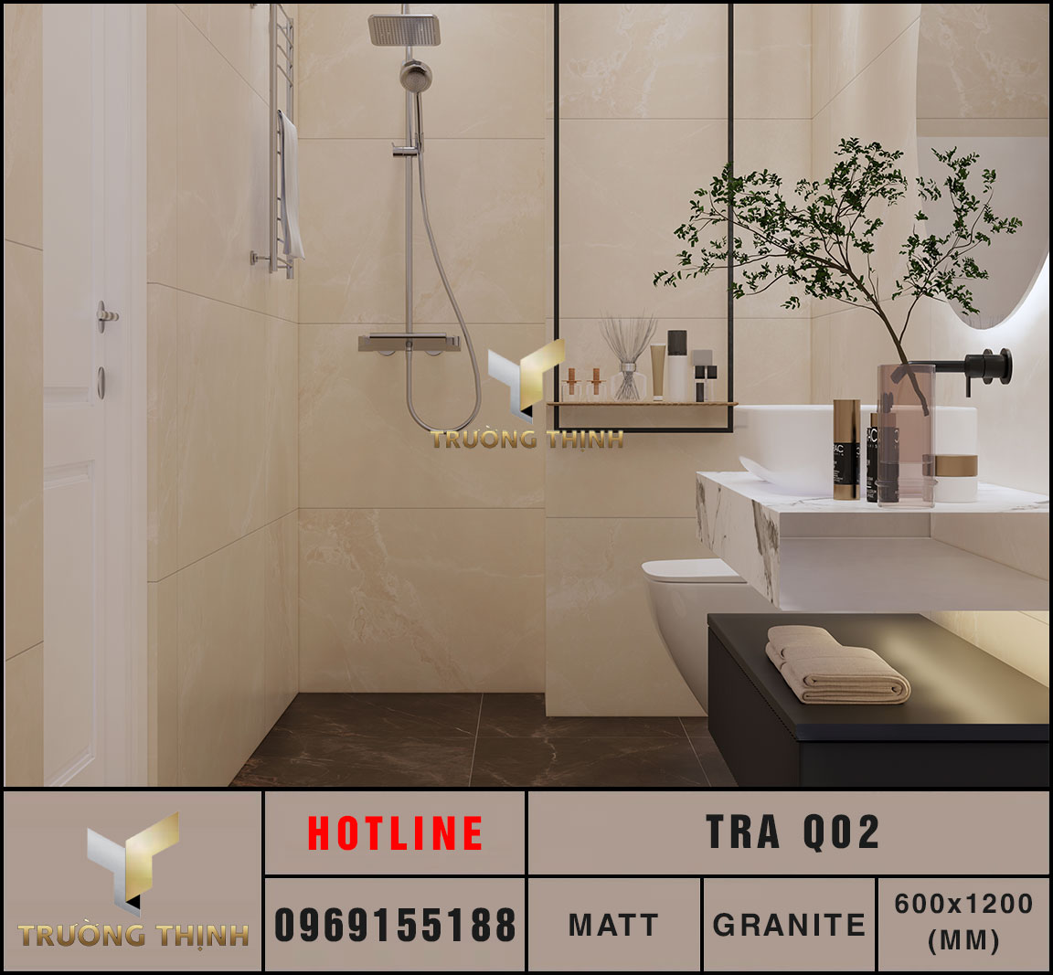 Ảnh mẫu gạch ốp lát 600x1200 Eurotile Tràng An TRA Q02