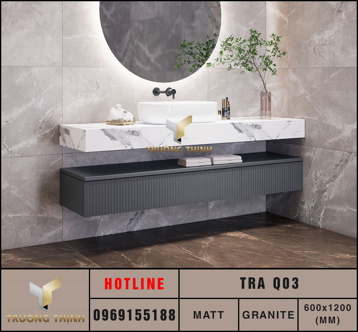 Ảnh mẫu gạch ốp lát 600x1200 Eurotile Tràng An TRA Q03