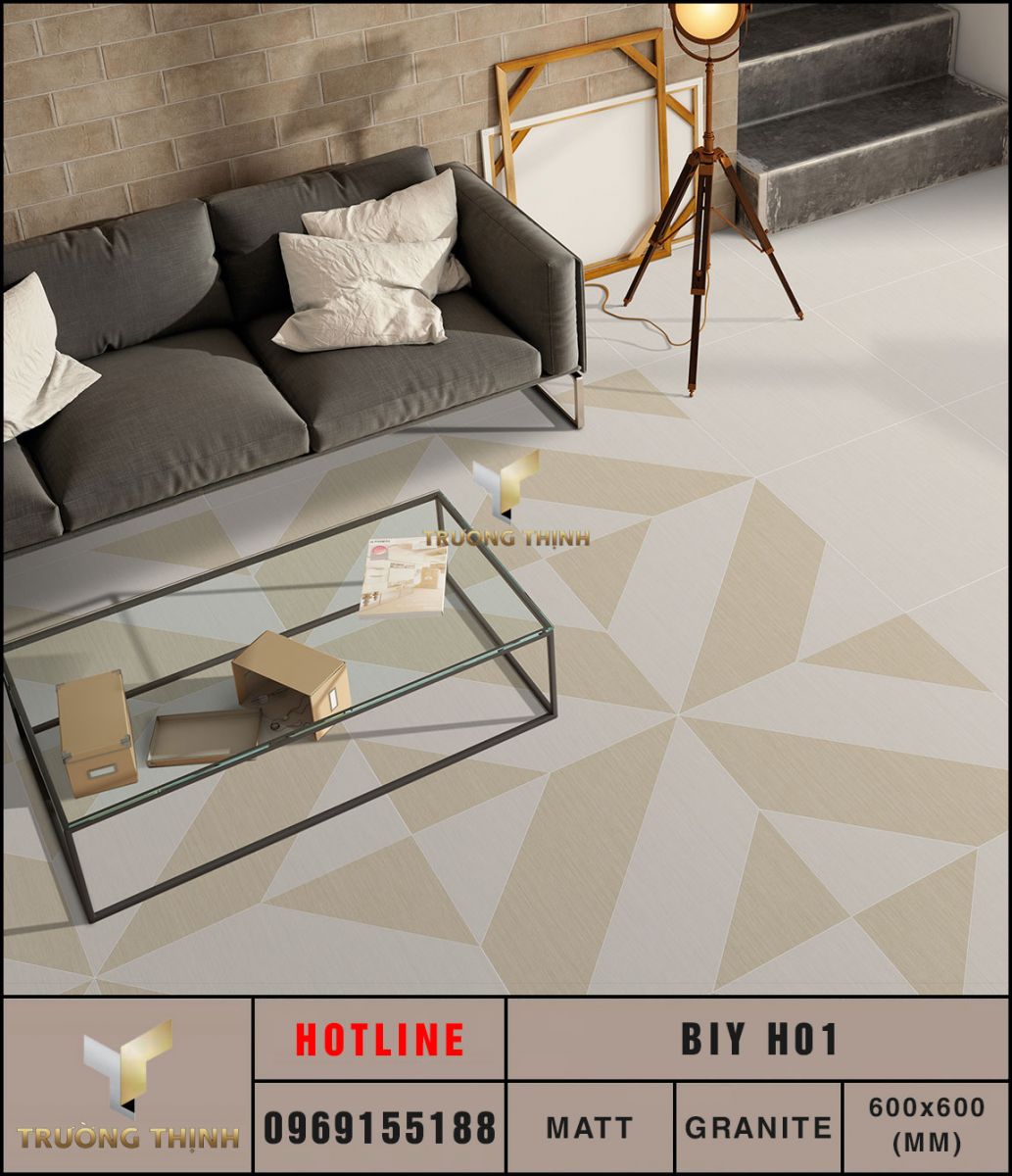Ảnh mẫu gạch lát nền 600x600 Eurotile Bình Yên BIY H01