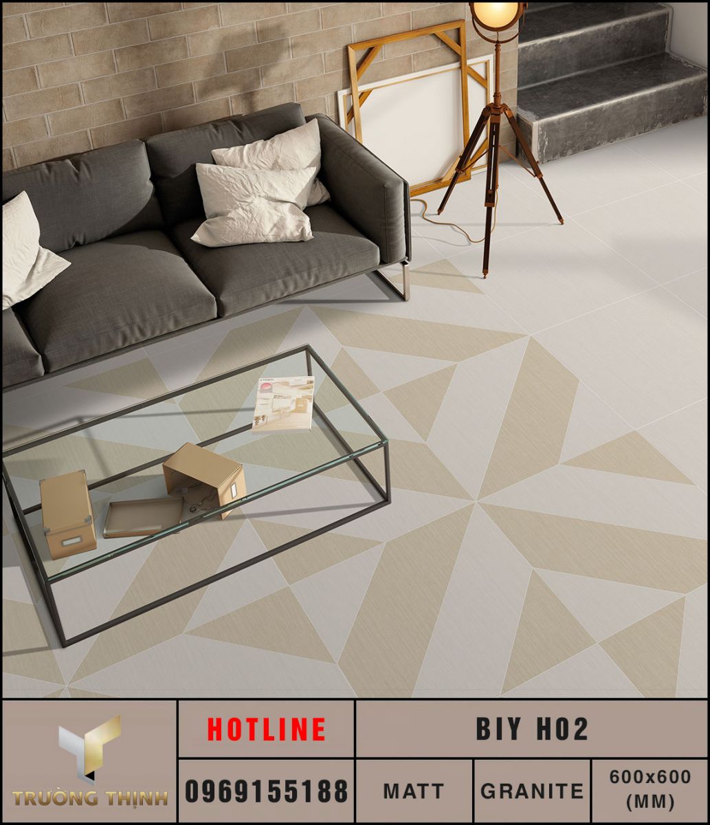 Ảnh mẫu gạch lát nền 600x600 Eurotile Bình Yên BIY H02