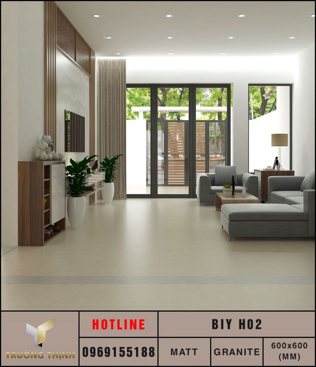Ảnh mẫu gạch lát nền 600x600 Eurotile Bình Yên BIY H02