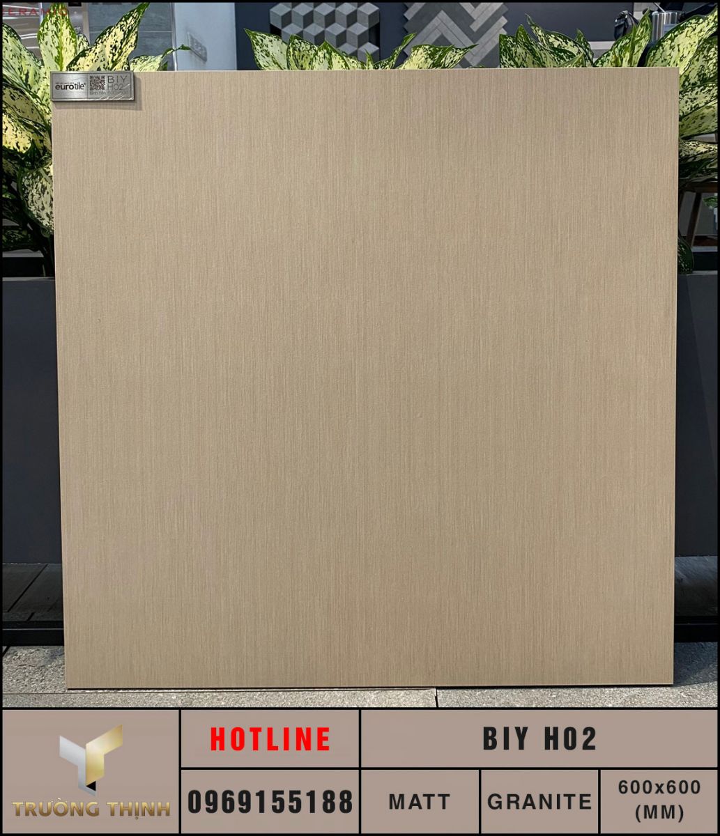 Gạch lát nền vân vải 600x600 Eurotile Bình Yên BIY H02 cao cấp