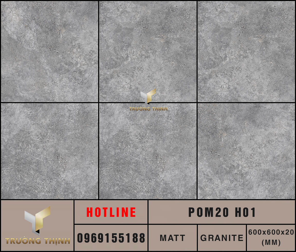 Ảnh gạch lát nền 600x600x20 Eurotile Pompeii POM20 H01