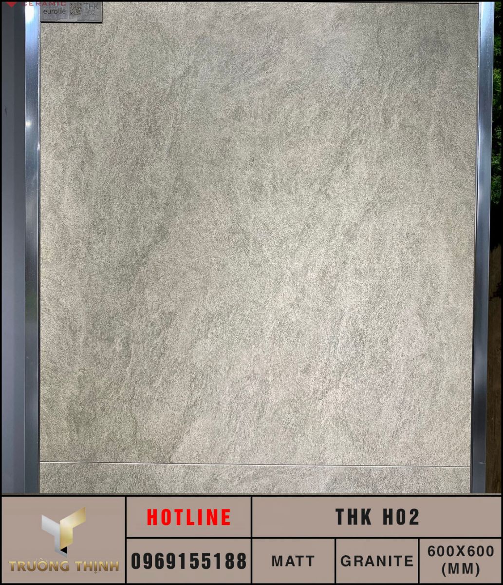 Gạch vân xi măng 600x600 Eurotile Thạch Khuê THK H02 cao cấp