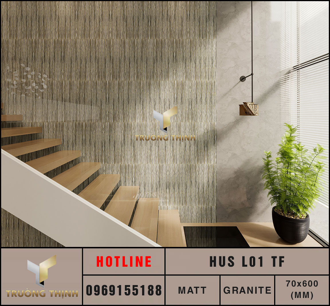 Ảnh mẫu gạch trang trí 70x600 Eurotile Huyền Sa HUS L01 TF