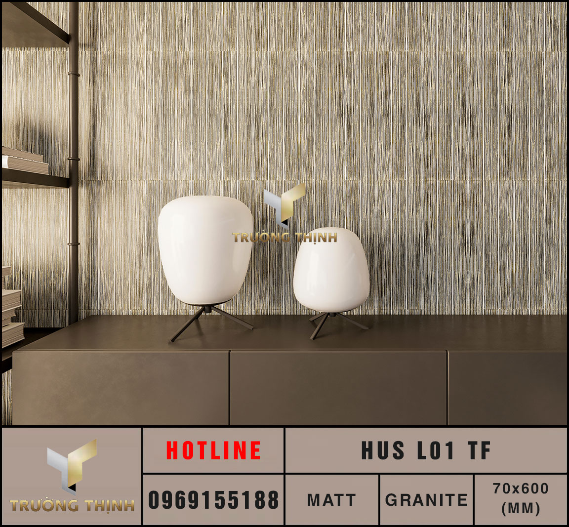 Ảnh mẫu gạch trang trí 70x600 Eurotile Huyền Sa HUS L01 TF