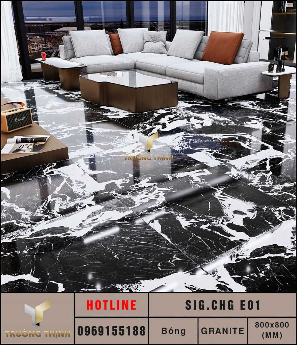 Ảnh mẫu gạch lát nền 800x800 Eurotile Chi Giao SIG.CHG-E01