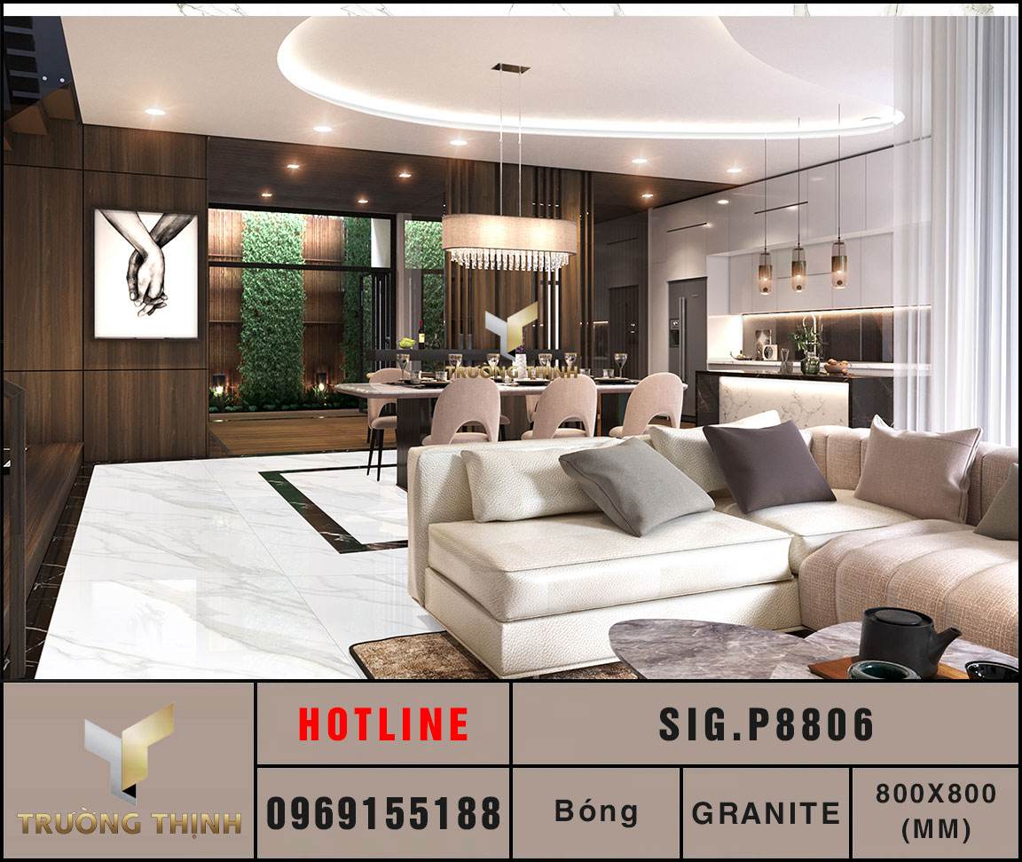 Ảnh mẫu gạch lát nền 800x800 Eurotile Chiêu Phong SIG.P8806