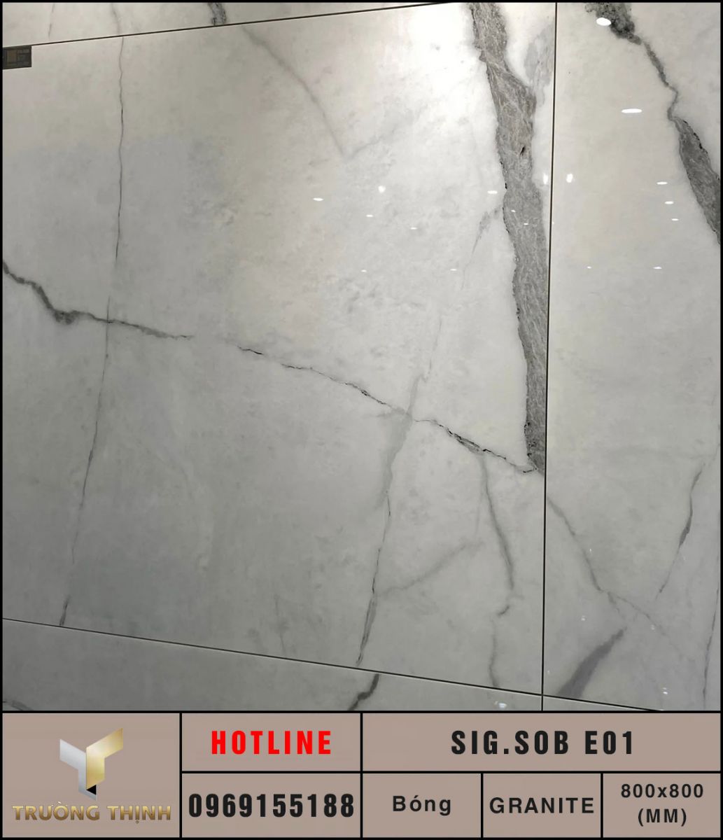 Gạch lát nền granite xương trắng Eurotile Sông Băng SIG.SOB E01 cao cấp