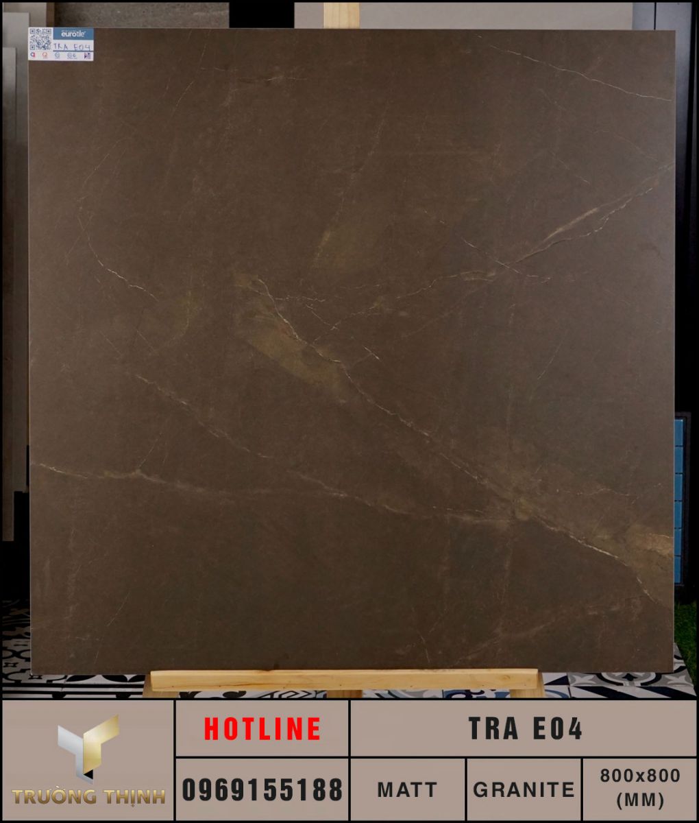 Gạch vân đá 800x800 Eurotile Tràng An TRA E04 màu nâu