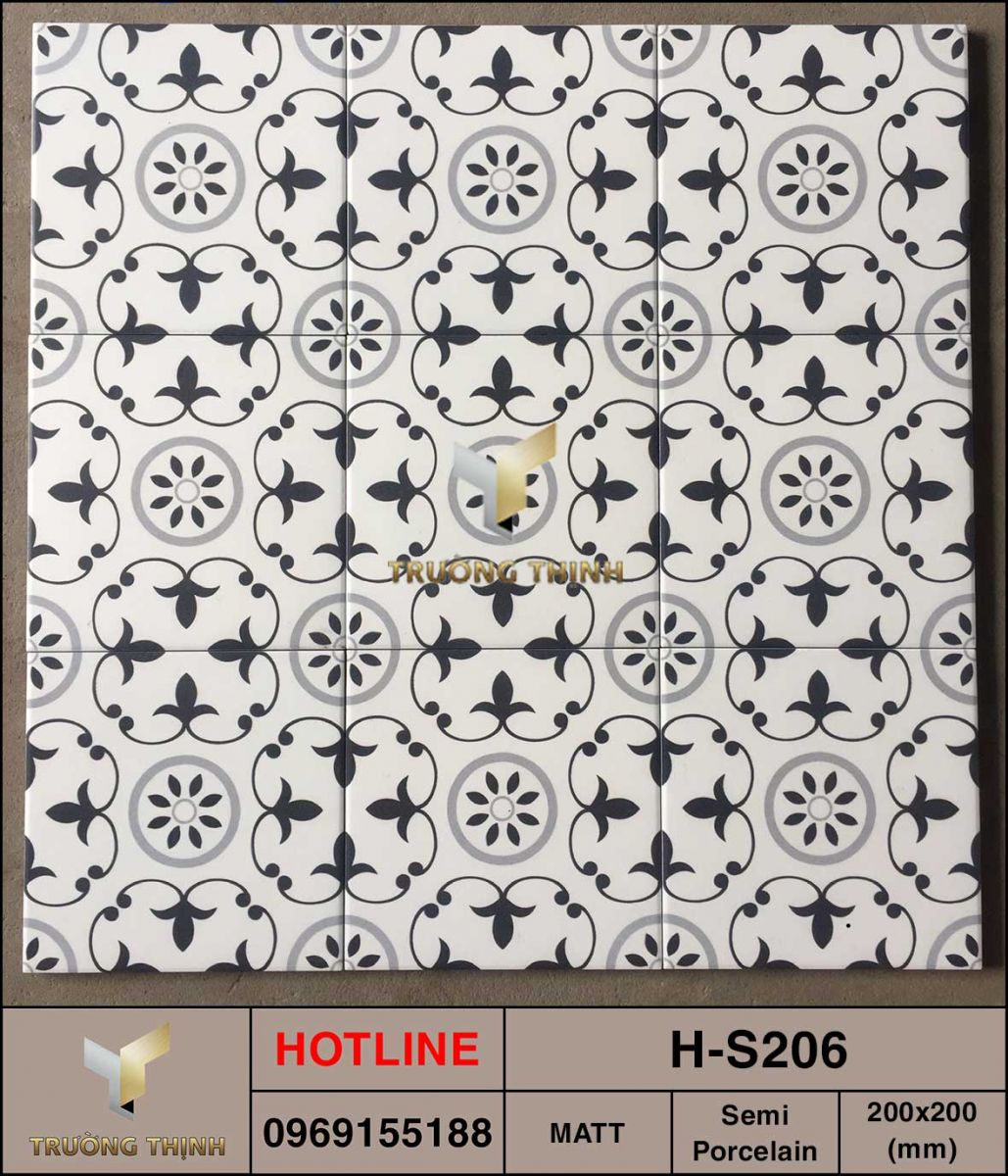 Gạch trang trí 200x200 Viglacera H-S206 cao cấp