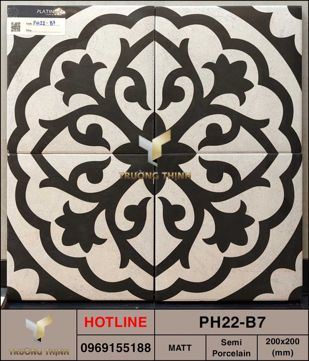 Gạch ốp lát 200x200 Viglacera Platinum PH22-B7 cao cấp