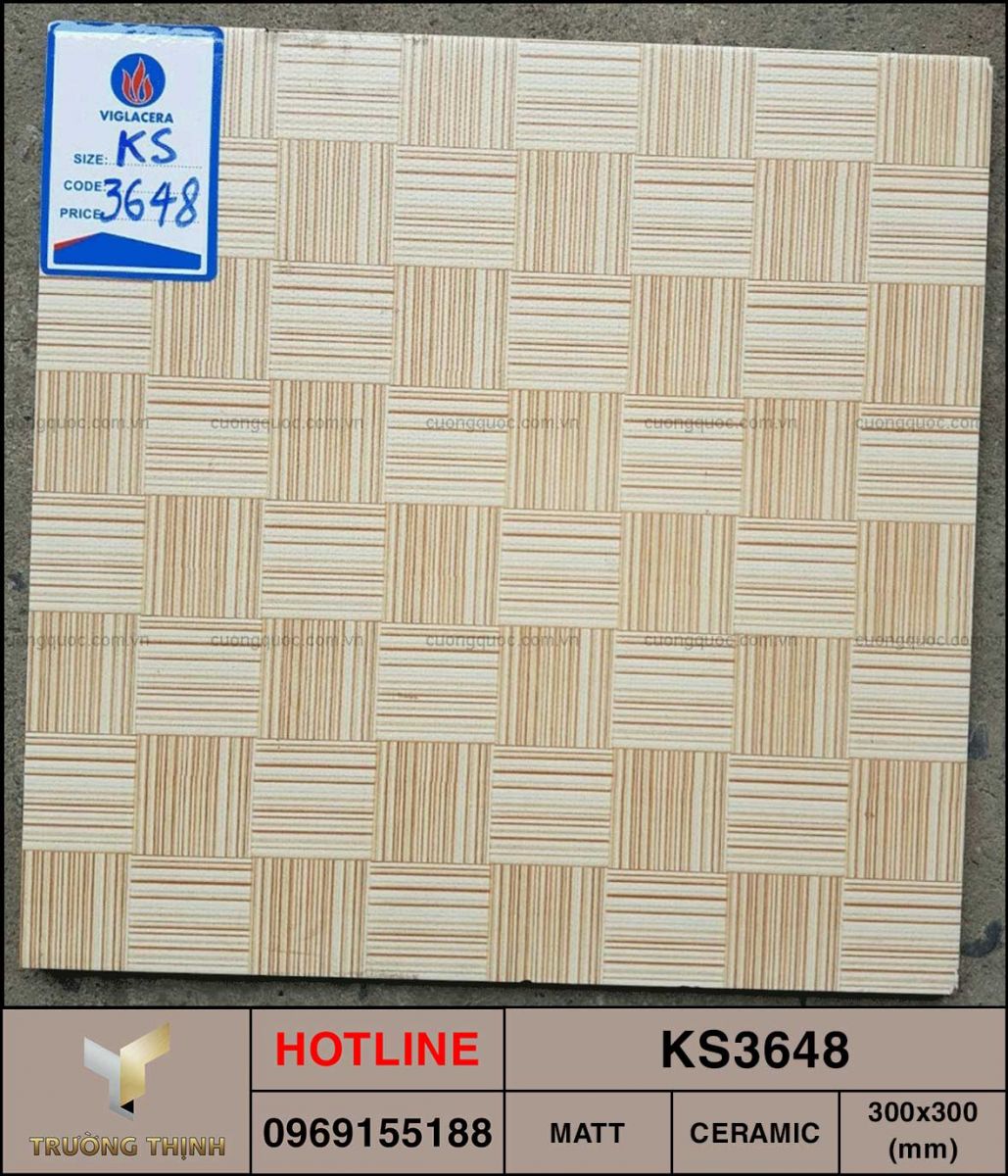 Gạch ceramic mài cạnh 300x300 Viglacera KS3648 giá rẻ