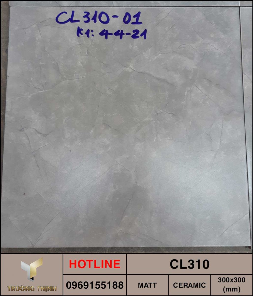 Gạch lát chống trơn Viglacera Cửu Long CL310 màu ghi