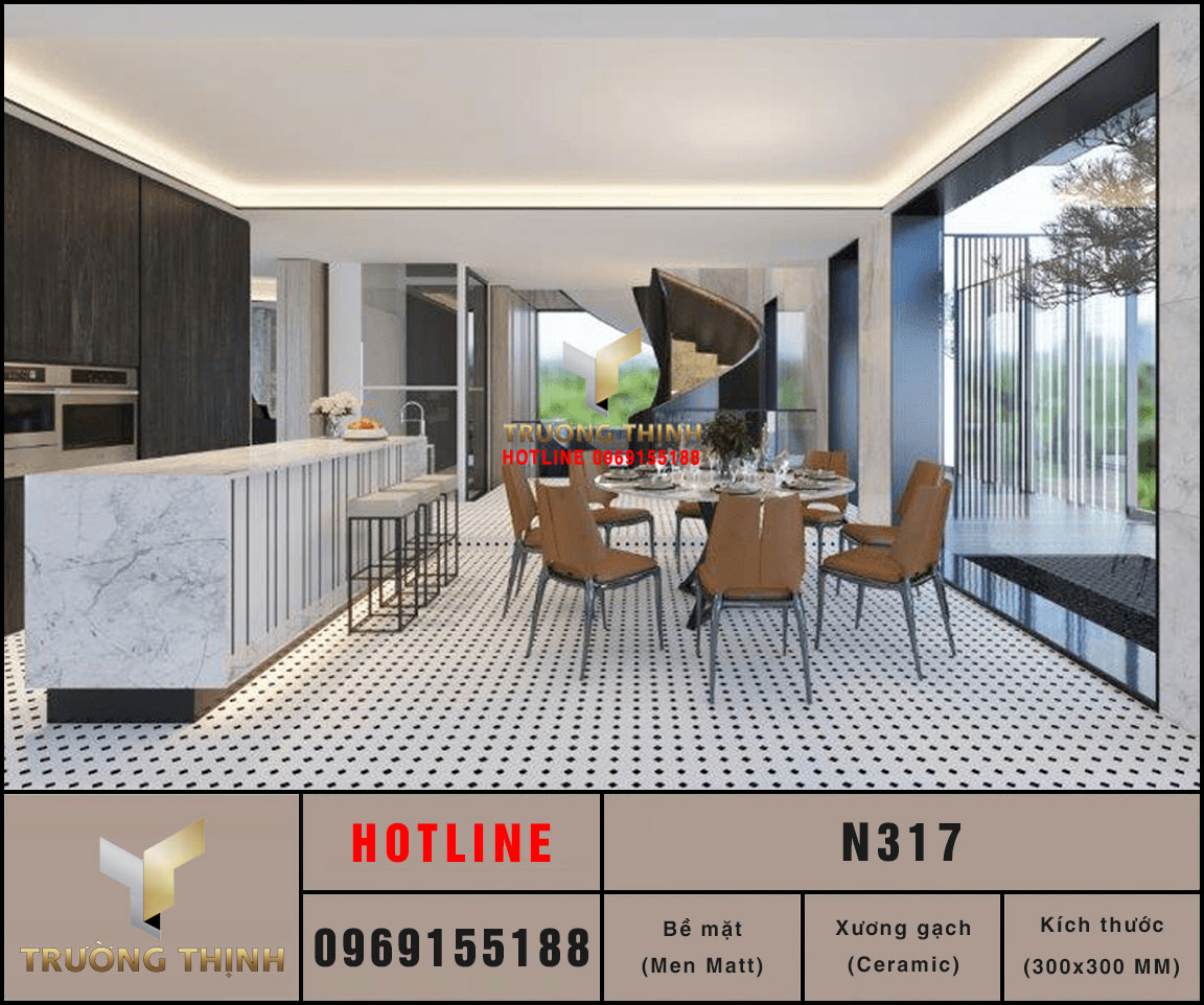 Gạch lát nền Ceramic 300x300 Viglacera N317 cao cấp