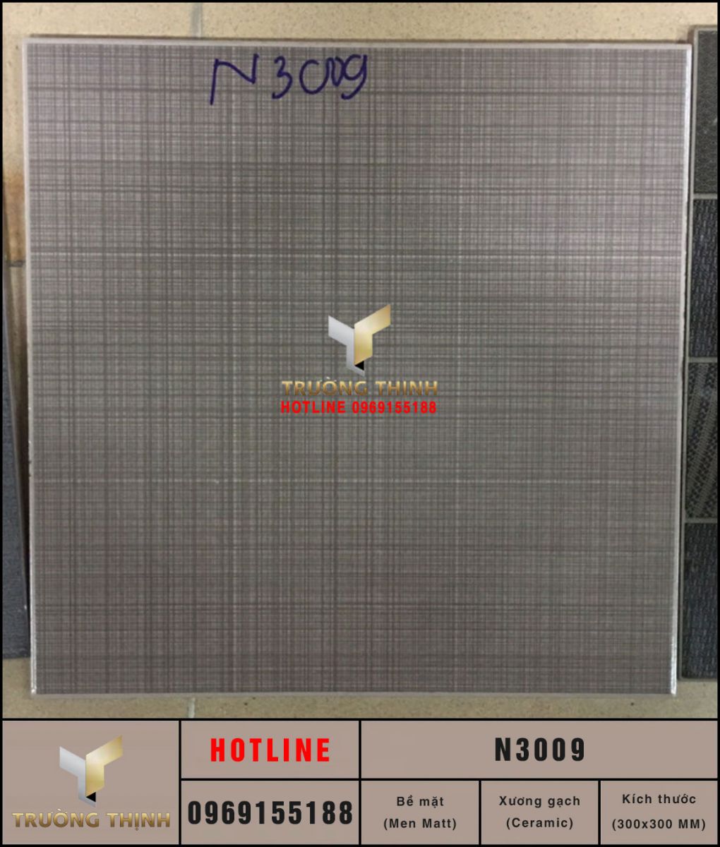 Gạch lát nền chống trơn 300x300 Viglacera N3009 vân vải