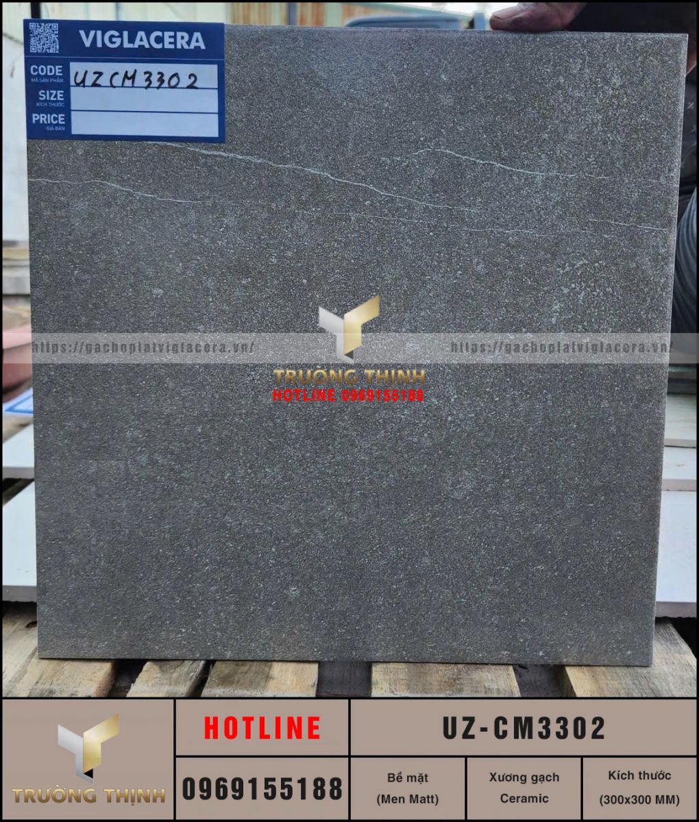 Gạch lát nền chống trơn vệ sinh 300x300 Viglacera UZ-CM3302 - Giá Tốt