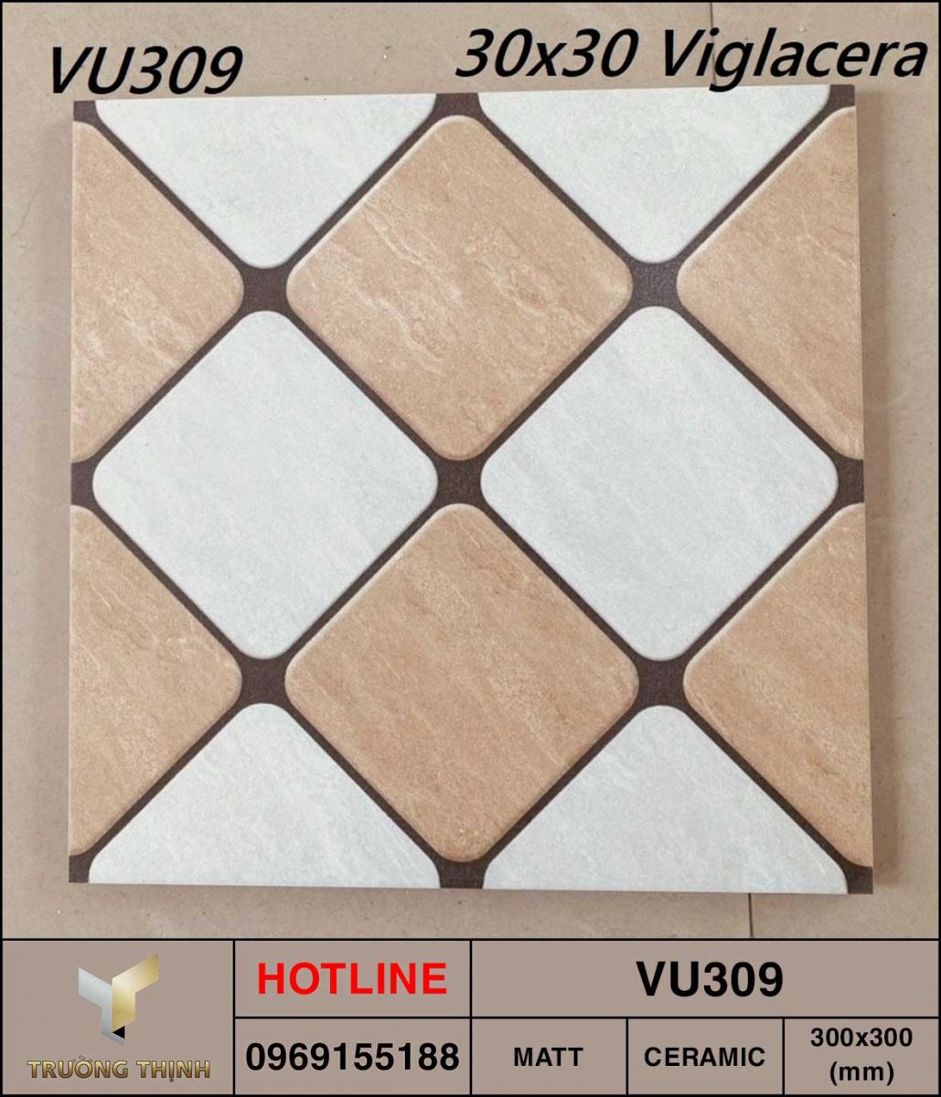 Gạch lát nền nhà tắm 300x300 Viglacera VU309 cao cấp