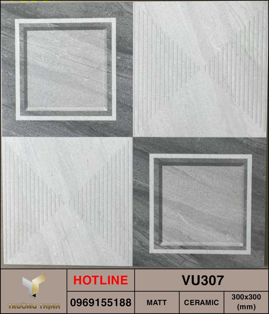 Gạch lát nền nhà vệ sinh 300x300 Viglacera VU307 cao cấp