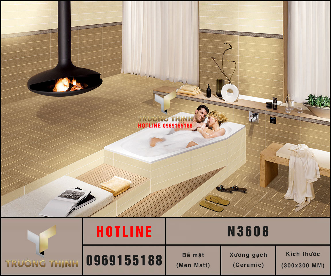 Gạch lát nền vệ sinh 300x300 Viglacera N3608 giá rẻ