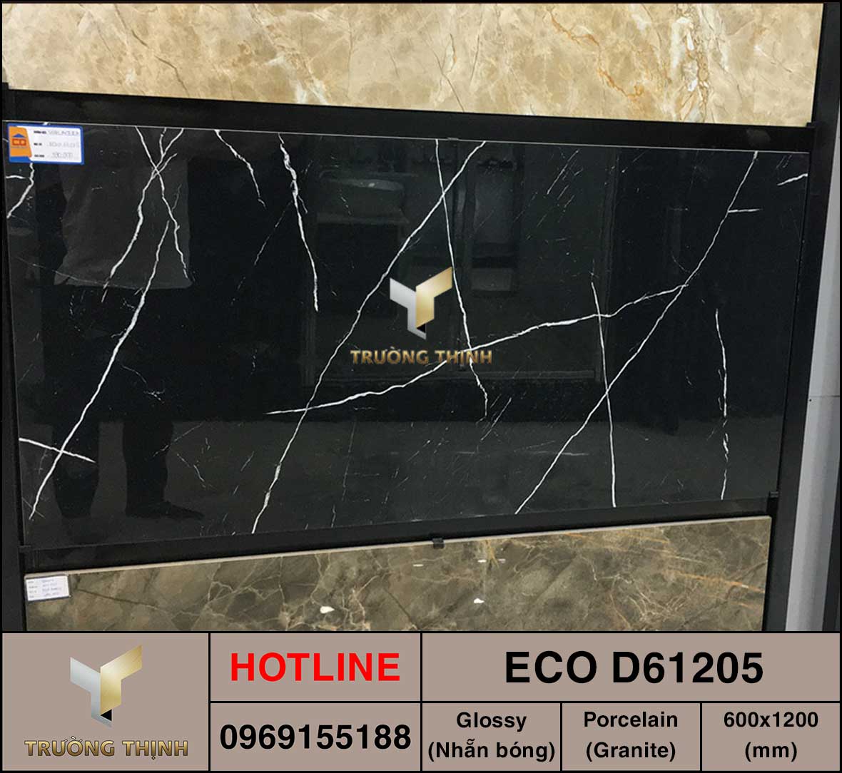 Gạch đen bóng 600x1200 Viglacera ECO D61205 giá rẻ