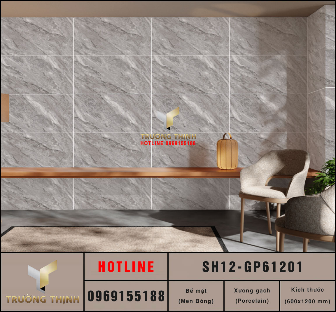 Gạch granite bóng kiếng 600x1200 Viglacera SH12-GP61201 vân đá