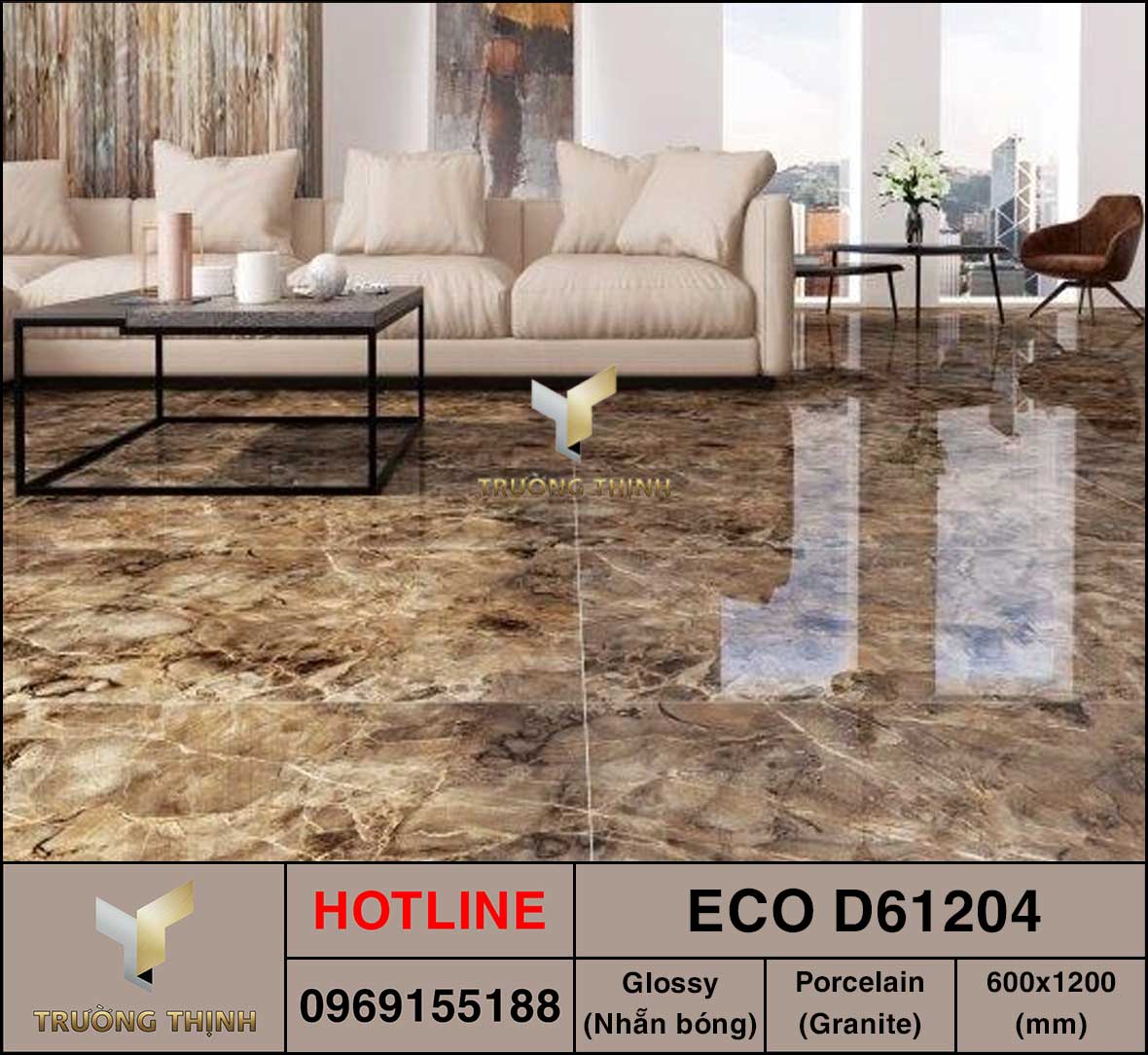Gạch ốp lát 600x1200 Viglacera ECO D61204