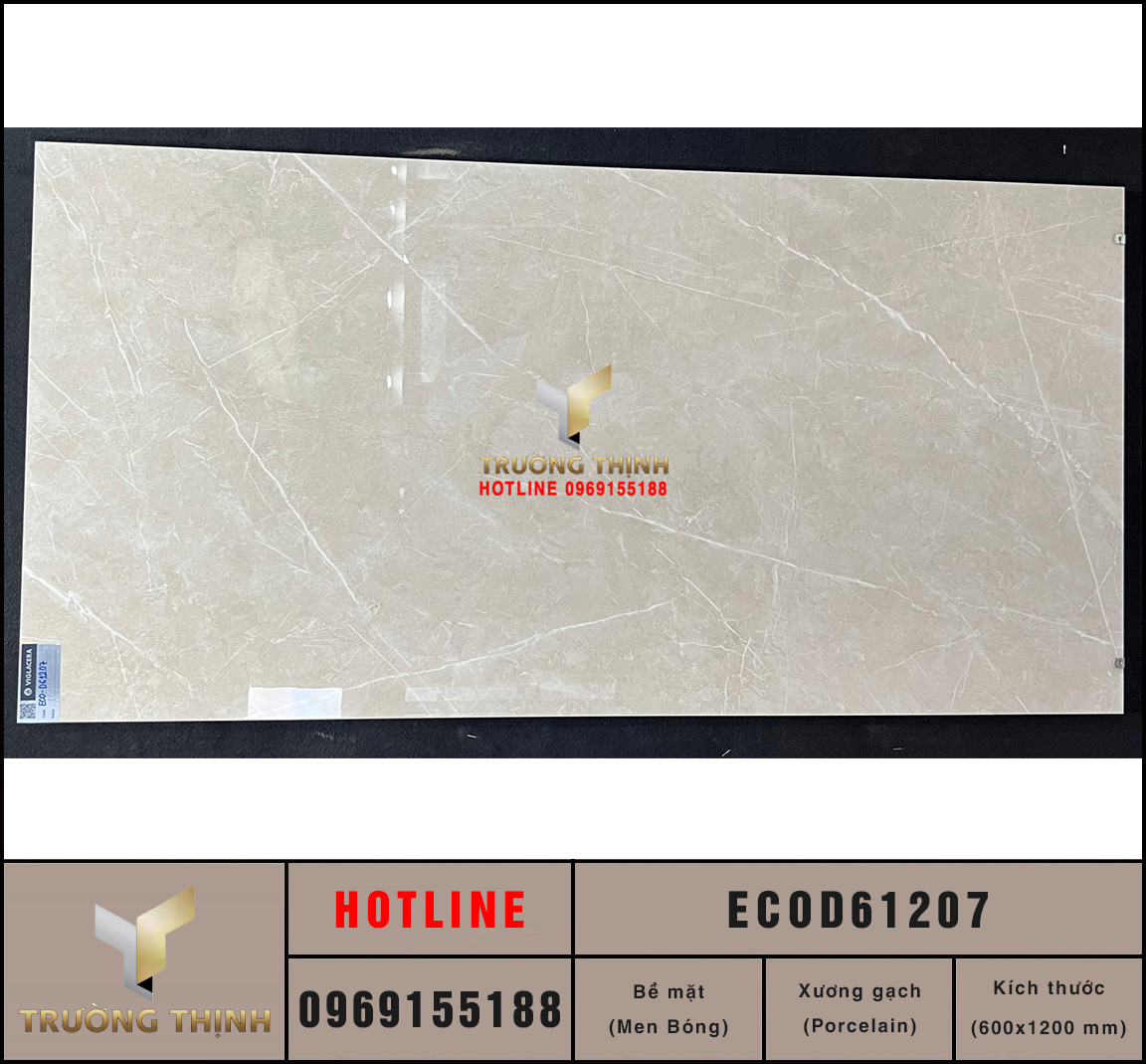 Gạch ốp lát men kim cương 600x1200 Viglacera ECOD61207 cao cấp