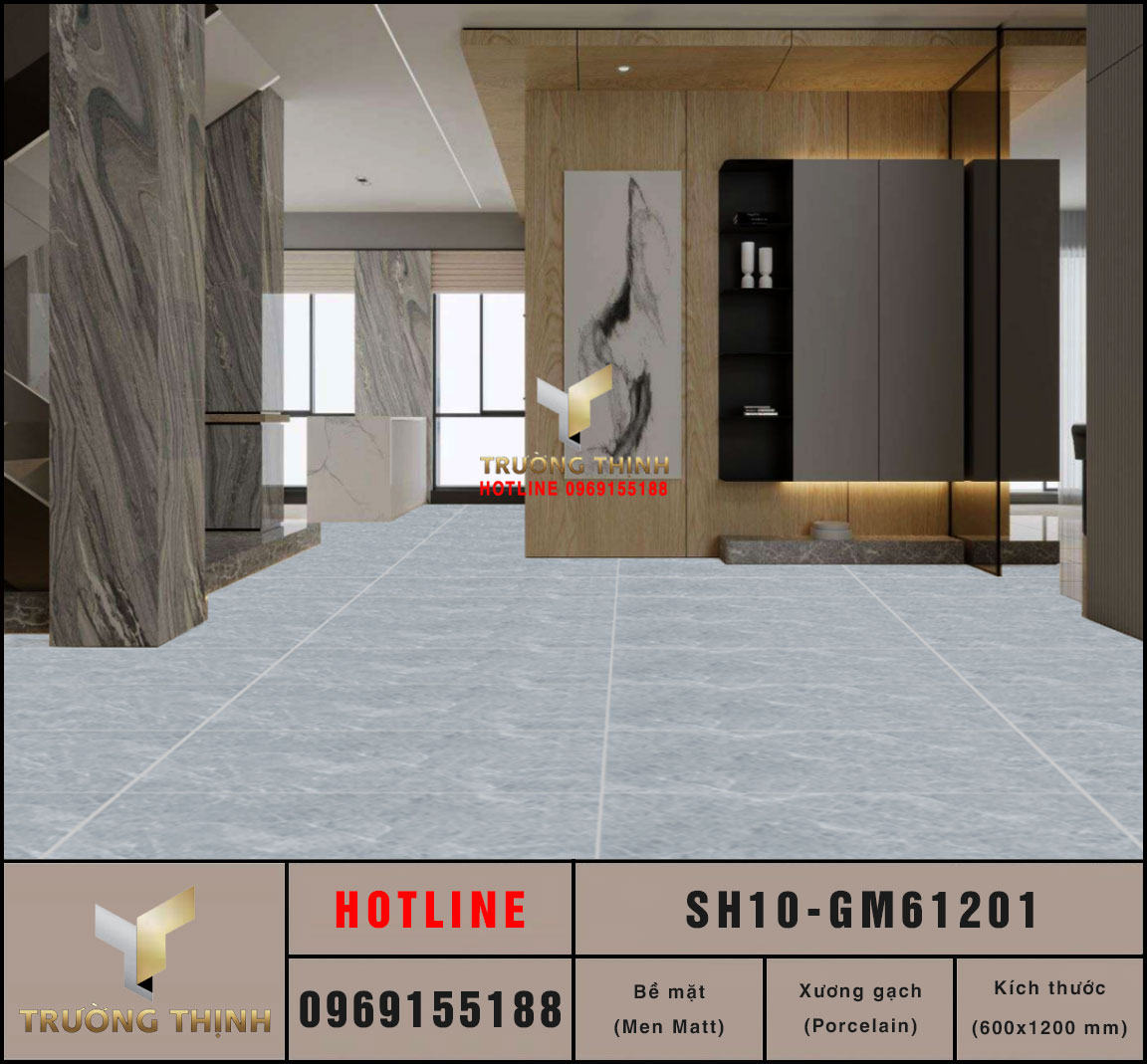 Gạch ốp lát men Matt 600x1200 Viglacera Sông Hồng SH10-GM61201 giá rẻ