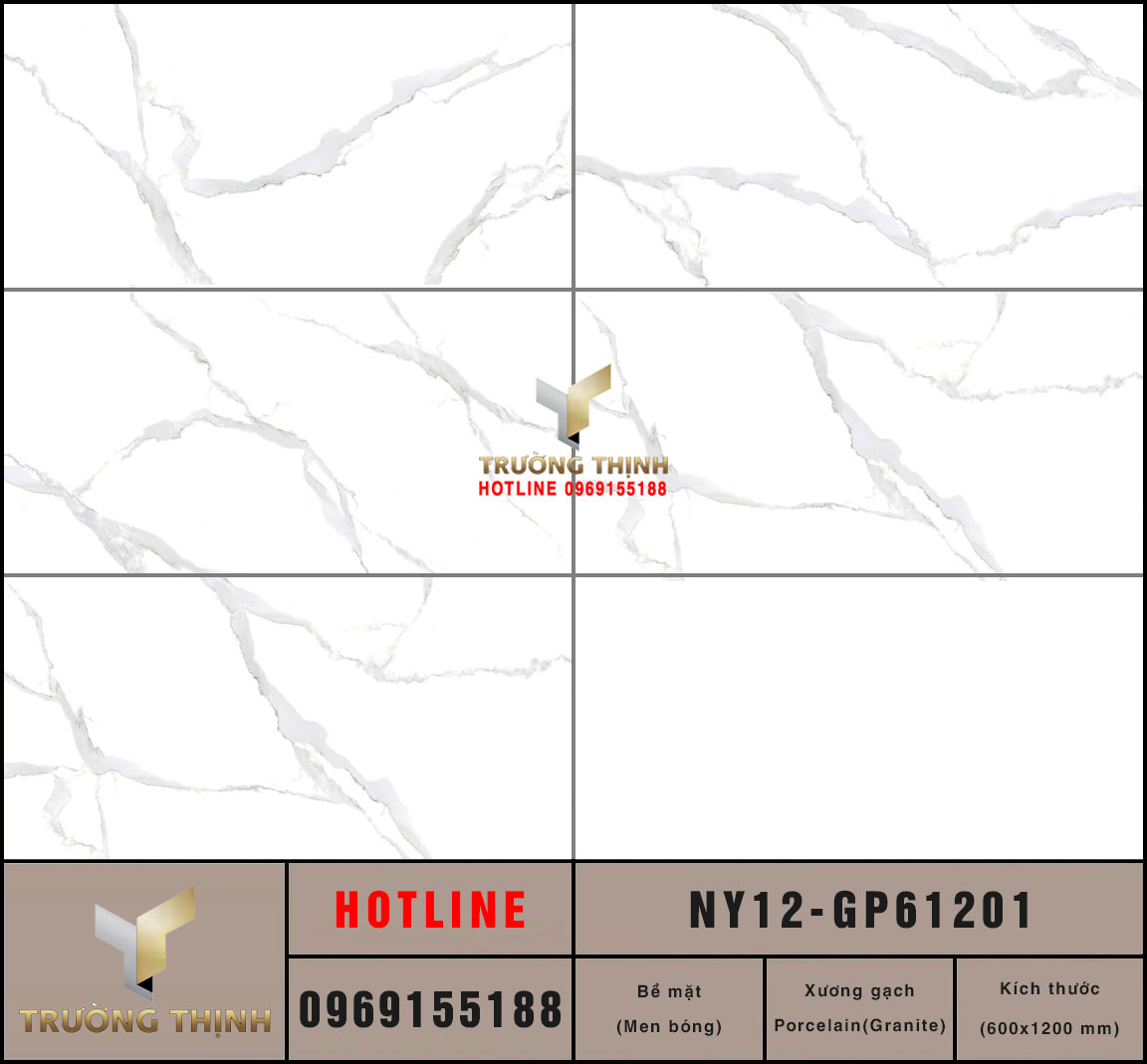 Gạch ốp lát trắng khói vân đá 600x1200 Viglacera NY12-GP61201 – Vẻ đẹp tinh khôi, đẳng cấp New York