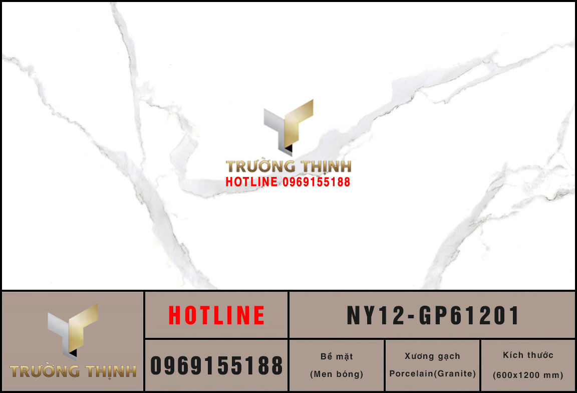 Gạch ốp lát trắng khói vân đá 600x1200 Viglacera NY12-GP61201 – Vẻ đẹp tinh khôi, đẳng cấp New York