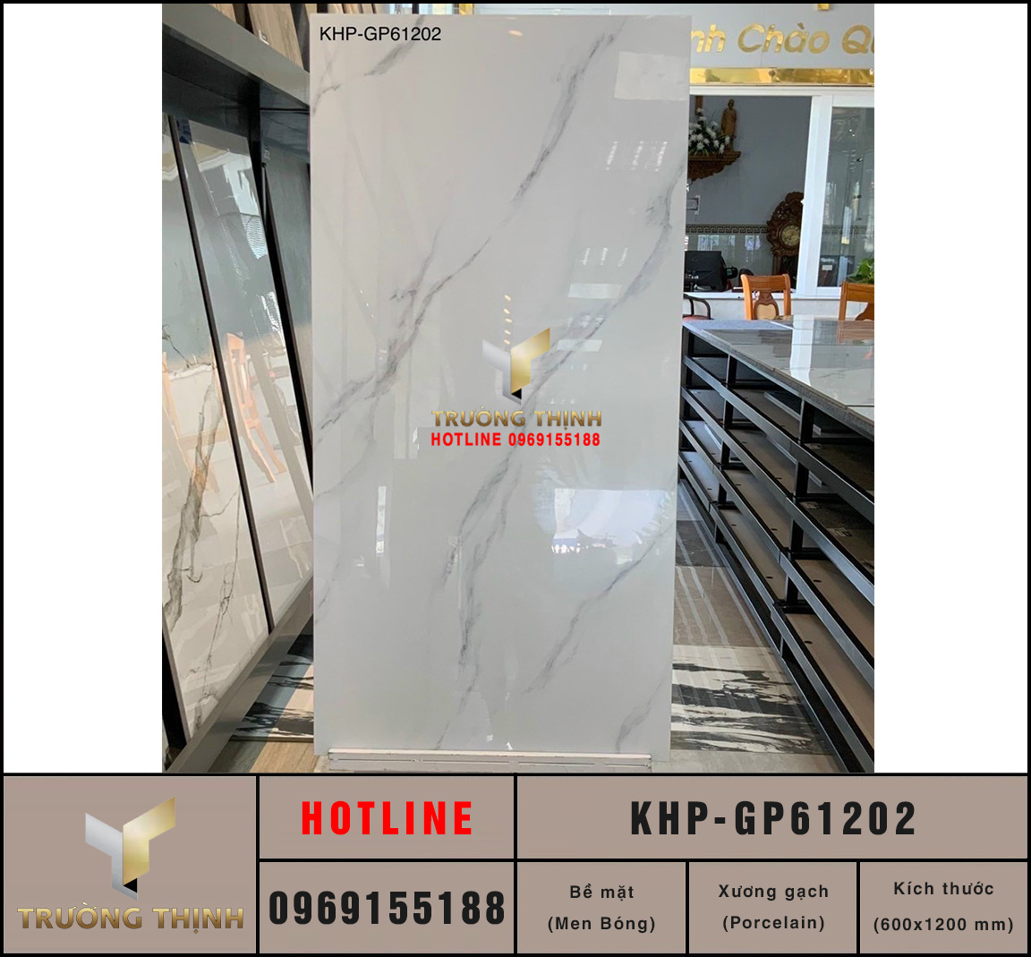 Gạch ốp lát vân mây 600x1200 Viglacera KHP-GP61202 màu trắng
