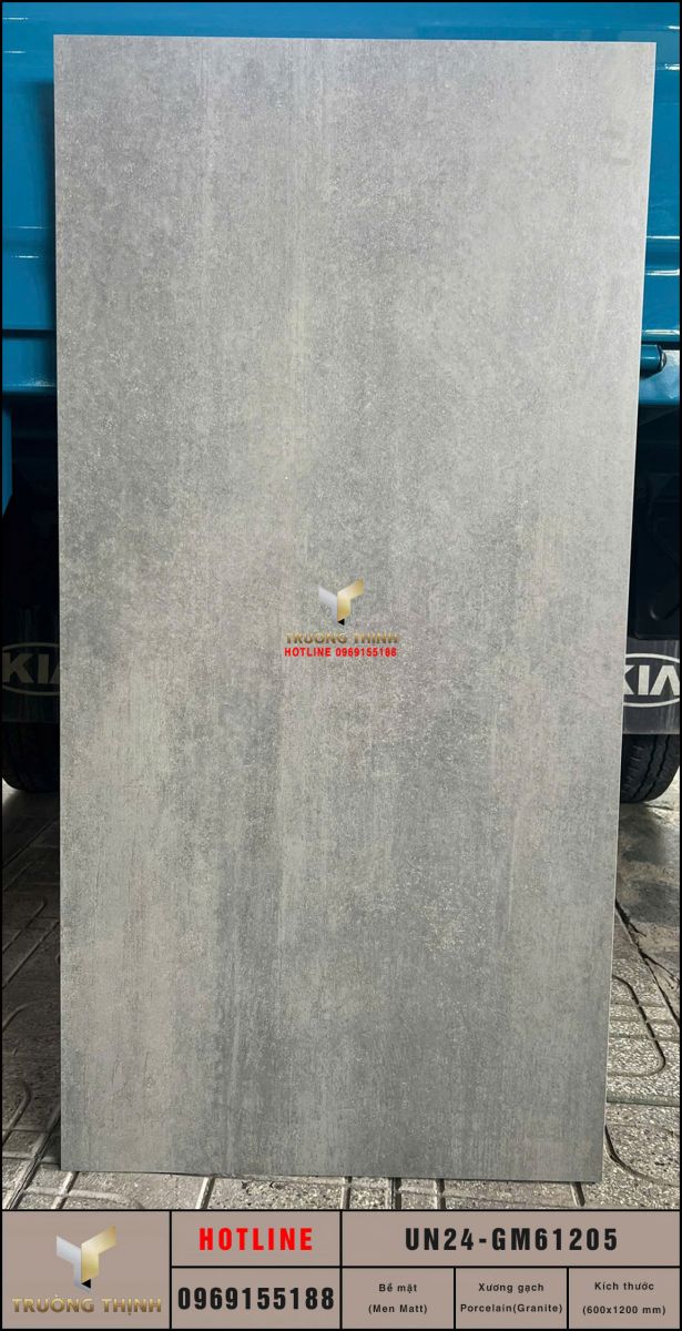 Gạch ốp lát vân xi măng màu ghi xám 600x1200 Viglacera UN24-GM61205: Đỉnh cao thiết kế hiện đại