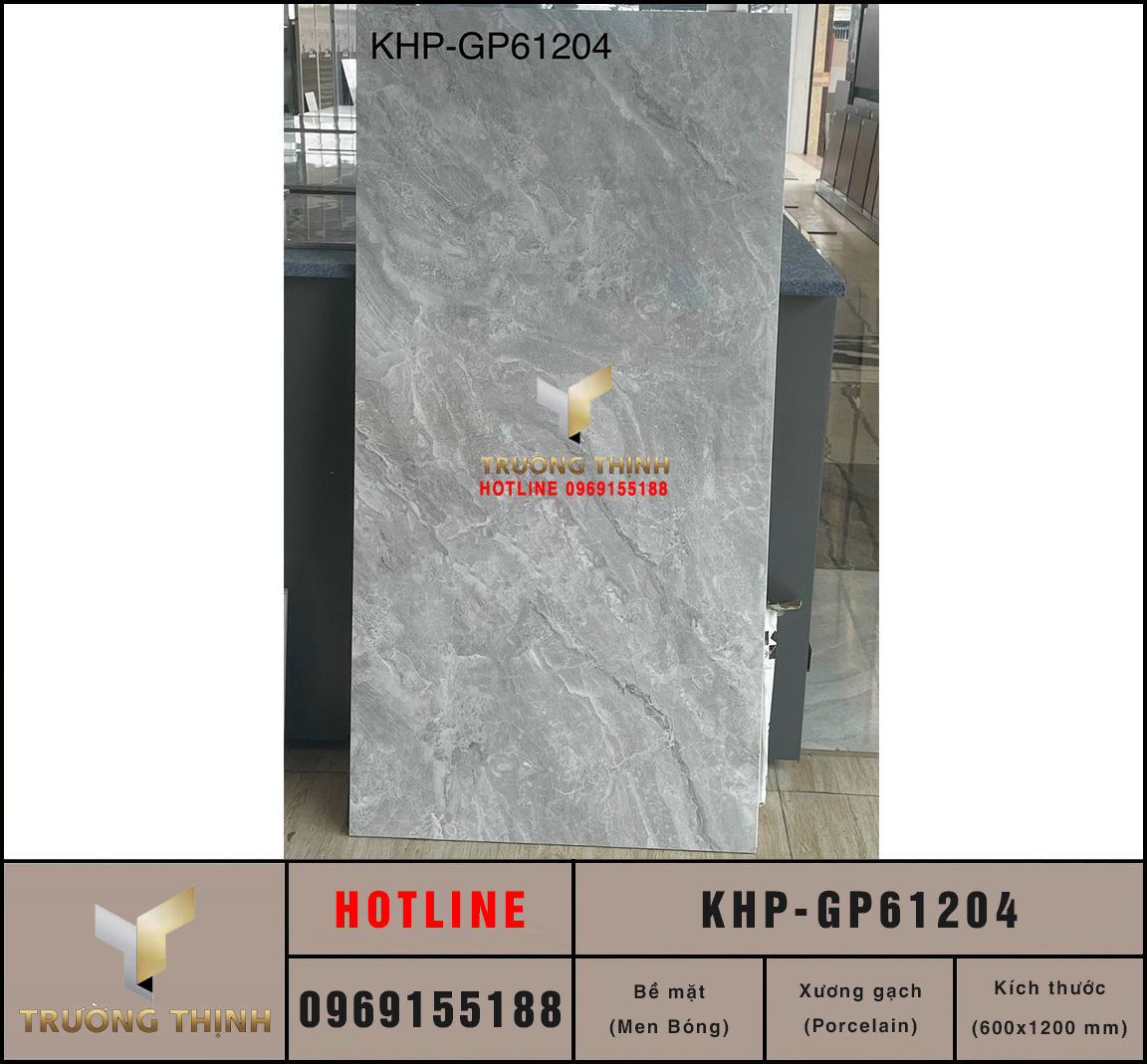 Gạch Porcelain vân đá 600x1200 Viglacera KHP-GP61204 cao cấp
