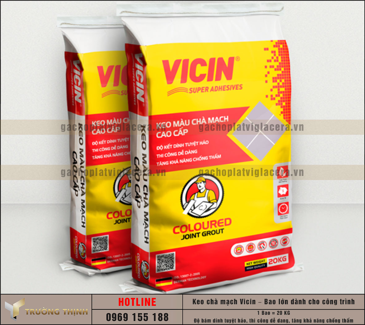Keo chà mạch Vicin bao lớn dành cho công trình giá ưu đãi